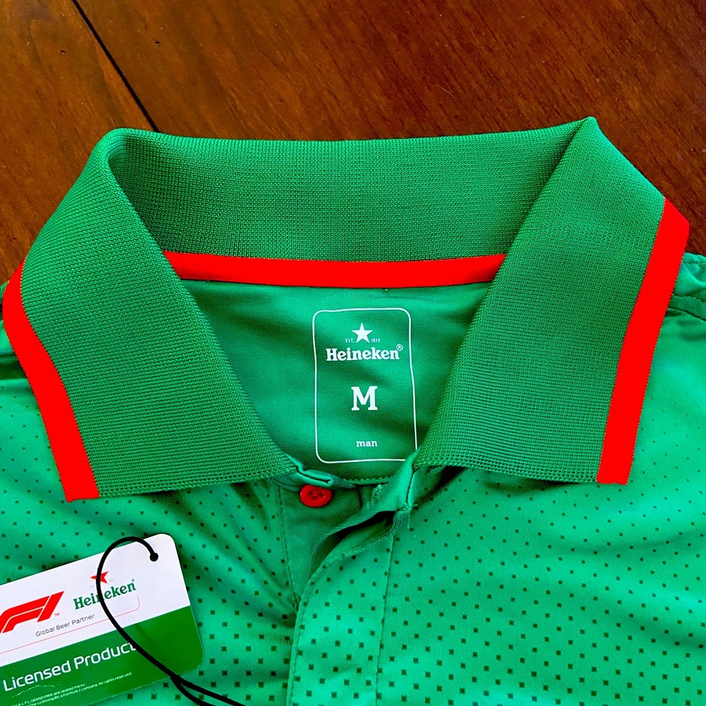 Formula 1 Heineken Polo. Men’s size M. Unworn.  Authentic.